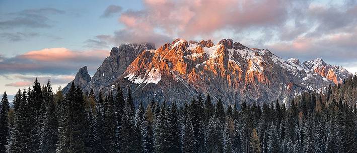 Brentoni Group mountain from Casera Razzo, Sauris