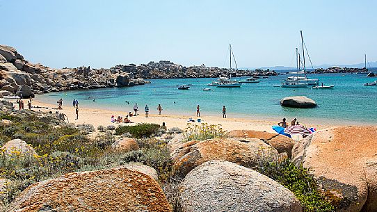 Beautiful beach in Lavezzi islands in natual reserve of Bocche di Bonifacio Beautiful beach in Lavezzi islands in natual reserve of Bocche di Bonifacio