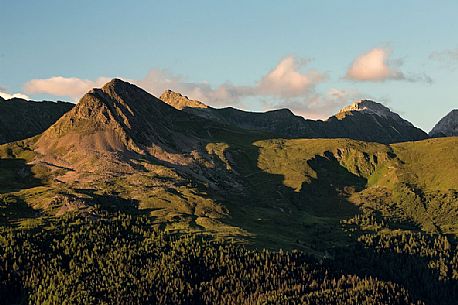 Landscape to Rinfreddo hut from Berti refuge, Comelico, dolomites, Italy