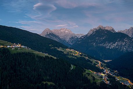 The valley of Comelico from St. Leonardo Vecchio, Casamazzagno, Comelico, Italy