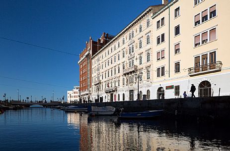 Canal grande in Trieste city center, Italy, Europe