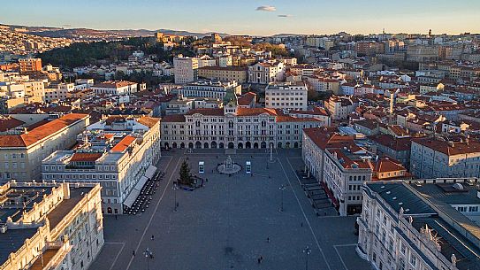 Top view of Piazza Unit, Trieste, Italy