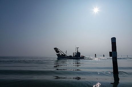 Seascape of the Marano's lagoon, Marano Lagunare, Italy Seascape of the Marano's lagoon, Marano Lagunare, Italy
