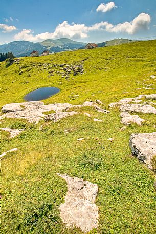 Little lake at Meletta di Gallio, Asiago, Italy