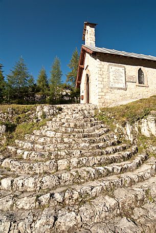 Lozze church. Ortigara mountain, Asiago, Italy