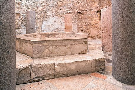 The baptistery of the basilica of Aquileia, Italy