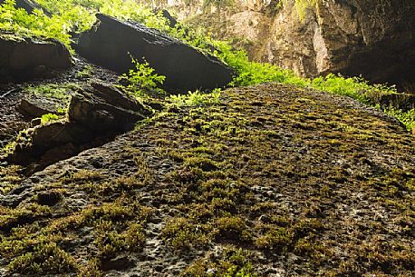 Covolo cave in the Lessinia natural park, Italy