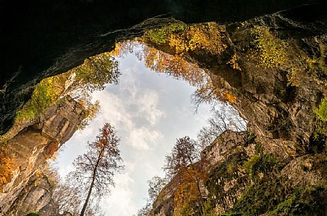 Hole un the Covolo cave, Lessinia natural park, Italy