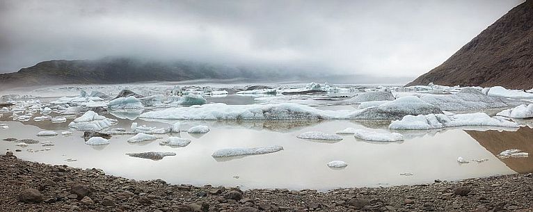 Heinabergsarlon landscape, Vatnajokull National Park, Iceland