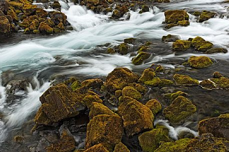 Small riverl in south Iceland, Reykjanes, Suurne, Iceland, Europe
