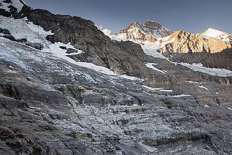 Sunrise on Jungfrau mountain group from Kleine Scheidegg, Grindelwald, Berner Oberland, Switzerland, Europe Sunrise on Jungfrau mountain group from Kleine Scheidegg, Grindelwald, Berner Oberland, Switzerland, Europe
