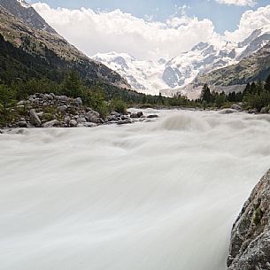 Wild creek in Val Morteratsch valley with Morteratsch Glacier and Bernina mountain group, Engadin, Pontresina, Graubunden, Switzerland, Europe
Wild creek in Val Morteratsch valley with Morteratsch Glacier and Bernina mountain group, Engadin, Pontresina, Graubunden, Switzerland, Europe