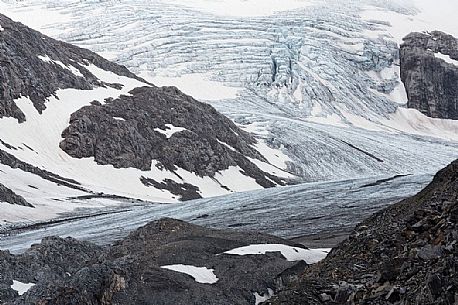 Detail of Gries glacier near Nufenen Pass, Canton Valais, Switzerland, Europe
 