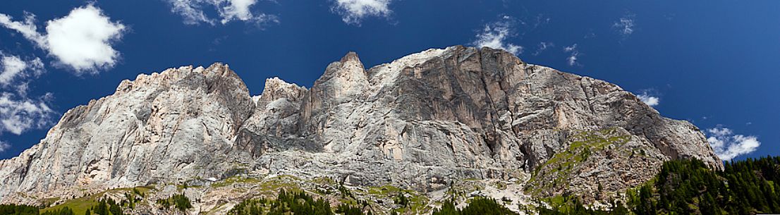 The south wall of Marmolada mount from Ombretta valley, alto agordino, dolomites, Veneto, Italy, Europe