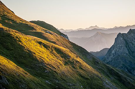 Sunrise at Sesis pass, Sappada, dolomites, Friuli Venezia Giulia, Italy, Europe