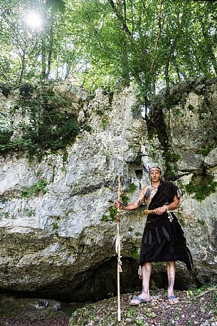 Portrait of Caveman outside the Pradis Caves, Clauzetto, Friuli Venezia Giulia, Italy, Europe Portrait of Caveman outside the Pradis Caves, Clauzetto, Friuli Venezia Giulia, Italy, Europe