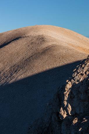 Mount Acquaviva in the amphitheater of the Murelle, Majella national park, Abruzzo, Italy, Europe