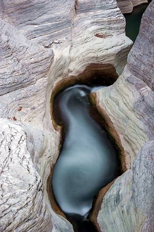 Marmitte dei Giganti or Santa Lucia rapids in the Orta gorge, Majella national park, Abruzzo, Italy, Europe