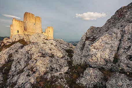 Rocca Calascio castle in the Gran Sasso national park, Italy, Europe