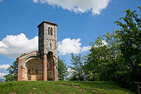 San Vittore Church of Montemagno in a sunny day, Monferrato, Piedmont, Italy, Europe