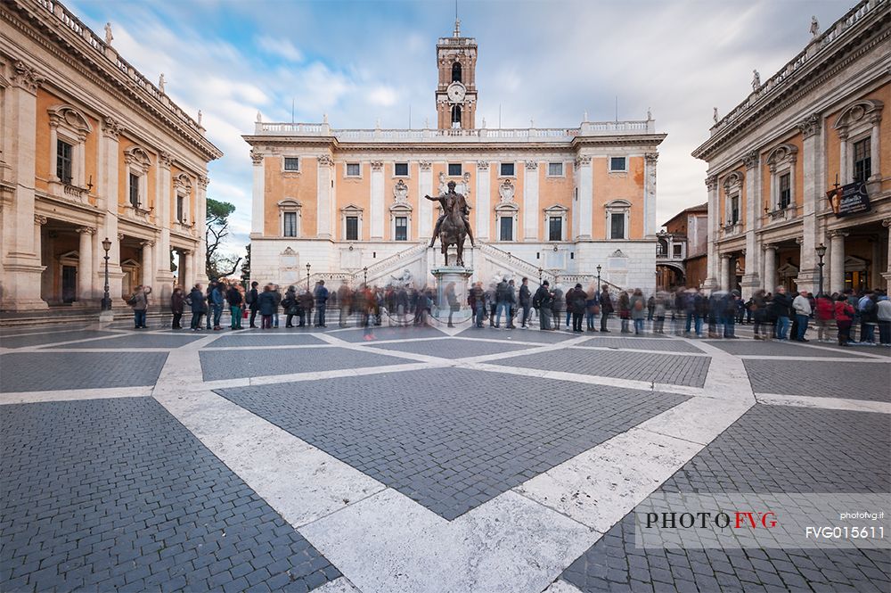 Piazza del Campidoglio is one of Rome's most beautiful squares, designed in the sixteenth century by Michelangelo and laid out between two summits of the Capitoline Hill, the most important of Rome's fabled seven hills.