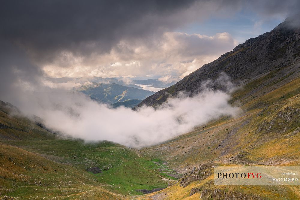 Val Chiarino valley in the Gran Sasso national park, Abruzzo, Italy, Europe