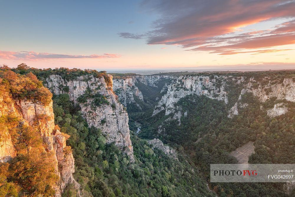 The Gravina of laterza is a canyon 200 meters deep and 400 wide, a site of community interest in Europe, Taranto, Apulia, Italy, Europe