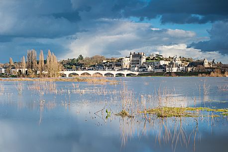 The chateau de Amboise is one of the best-known chteaux of the Loire valley. Its view from the Loire river offers a beautiful example of this Valleys landscapes, which belongs to the Unesco World Heritage.