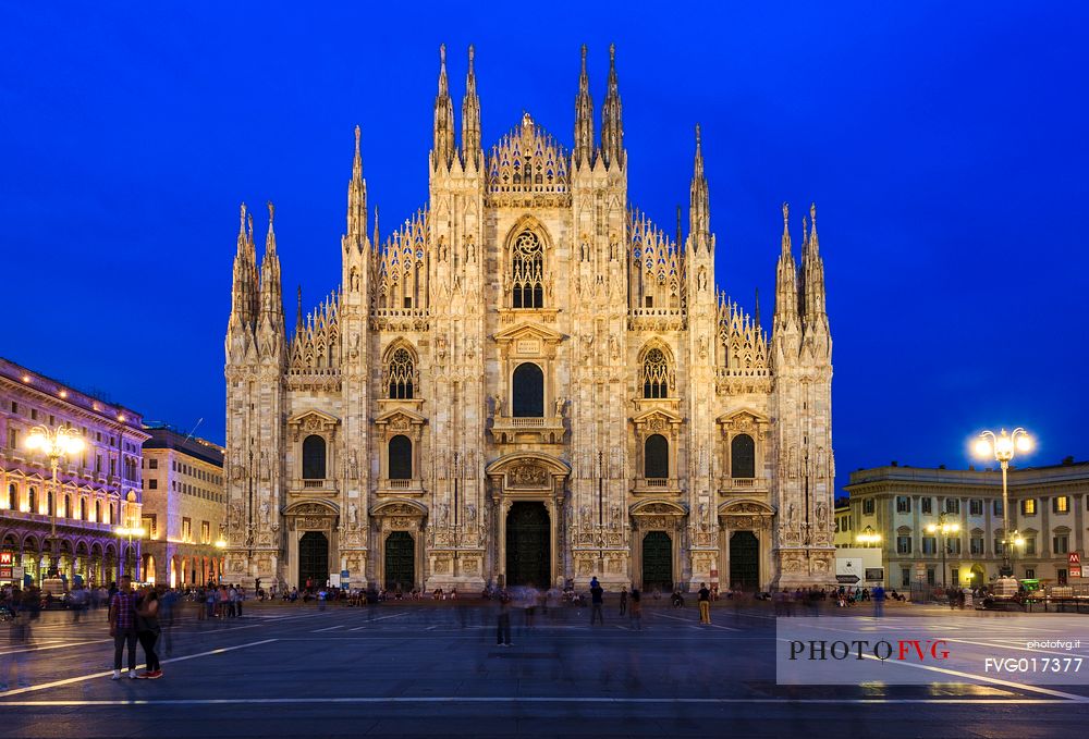 The Cathedral in Milan at the blue hour 