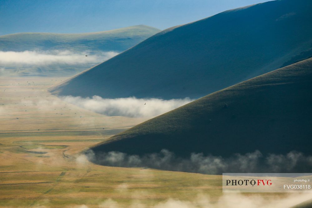 Pian Grande on Monti Sibillini national park, Castelluccio di Norcia, Umbria, Italy, Europe.