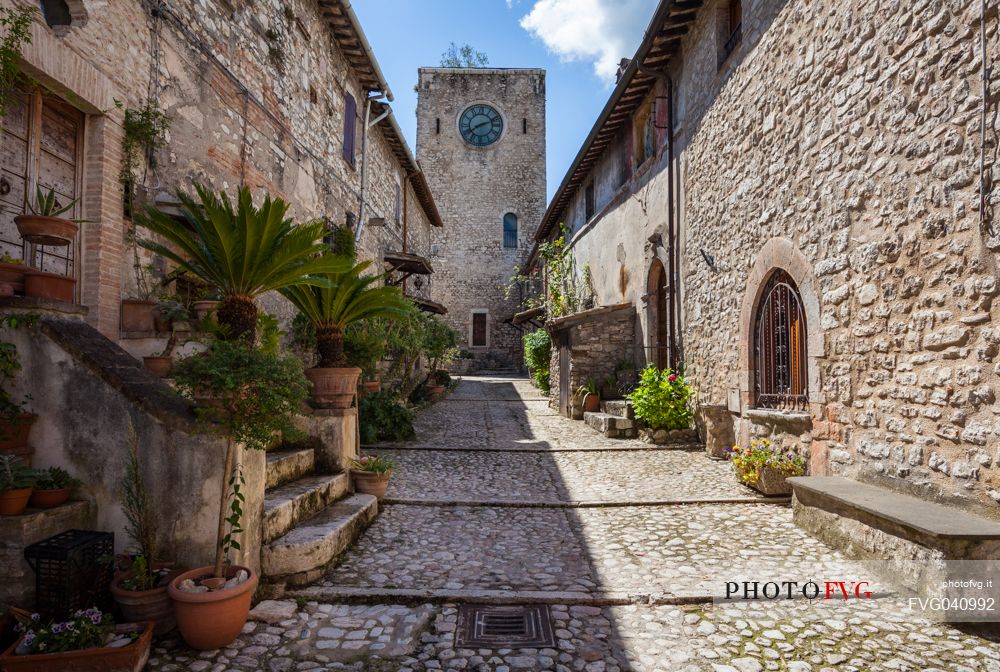 Arrone, an ancient medieval village in Valnerina, Umbria, Italy, Europe