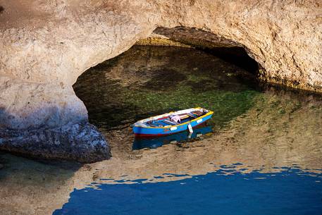 The beautiful and colored old village of Ponza Island at night