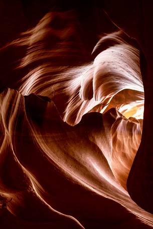 Inside Antelope canyon: rocks shape suggests an heart appearance