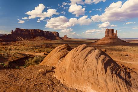 Red rocks at Navajo Nation's Monument Valley Park.