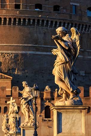 Rome: detail of some of the statues along the bridge Sant'Angelo Rome: detail of some of the statues along the bridge Sant'Angelo
