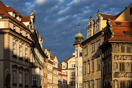 Prague, Staré Město: first light in the morning with a wonderful cloudy sky Prague, Staré Město: first light in the morning with a wonderful cloudy sky