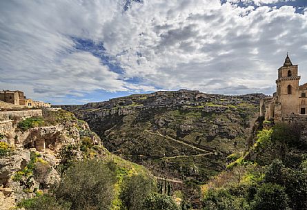 Morning on  Matera and the Gravina, Basilicata, Italy, Europe