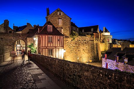 Nightscape of the old city of Vannes, Brittany, France, europe Nightscape of the old city of Vannes, Brittany, France, europe