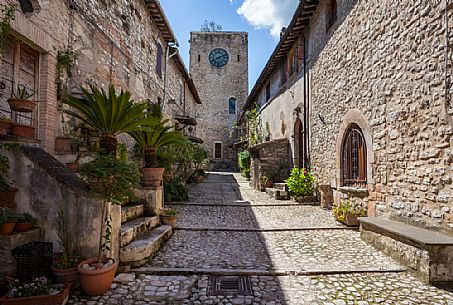 Arrone, an ancient medieval village in Valnerina, Umbria, Italy, Europe
