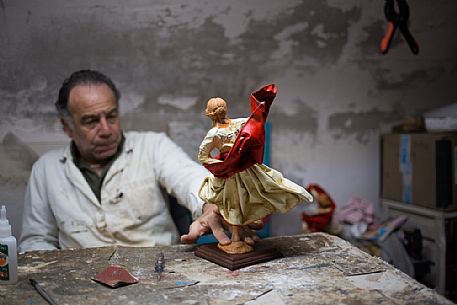 Papier mache craftsmanship is one of Lecce's artistic traditions, Lecce, Apulia, Italy, Europe