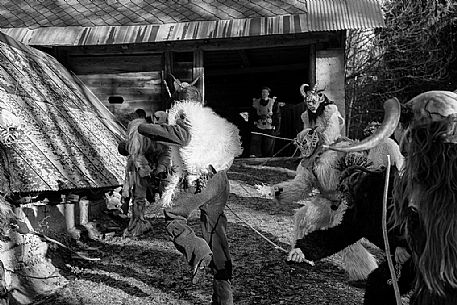 Krampus are horned, antropomorphic folklore figures companions of Saint Nicholas. You can meet them on the 5th or 6th December in regions including Austria, Bavaria, Croatia, Hungary, Slovenia and Northern Italy. This photo was taken in Tarvisio, Friuli Venezia Giulia, Italy Krampus are horned, antropomorphic folklore figures companions of Saint Nicholas. You can meet them on the 5th or 6th December in regions including Austria, Bavaria, Croatia, Hungary, Slovenia and Northern Italy. This photo was taken in Tarvisio, Friuli Venezia Giulia, Italy