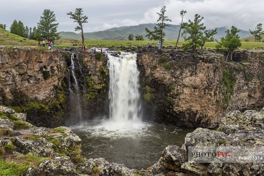 Ulaan Tsutgalan waterfall, Orkhon valley, Mongolia