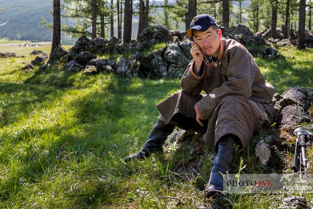 Young mongolian man portrait, Mongolia