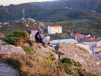 Sunset in the most panoramic point in Muxa