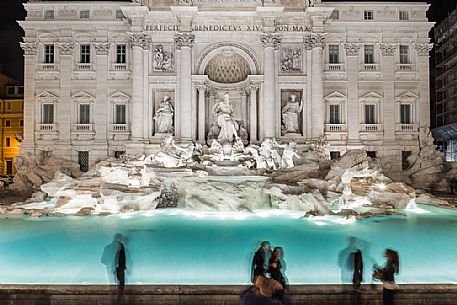 Trevi Fountain by night.