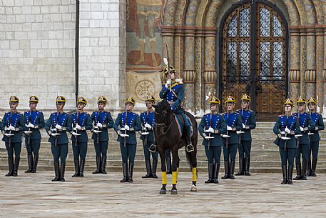 The changing of the guard that takes place every saturday at midday inside the Kremlin of Moscow, Russia The changing of the guard that takes place every saturday at midday inside the Kremlin of Moscow, Russia