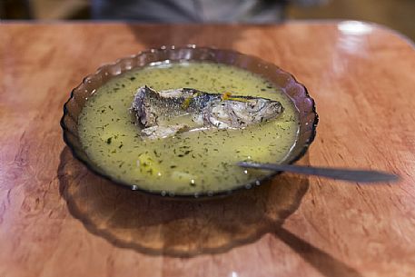 Soup for dinner in Olkhon Island, Bajkal lake, Russia