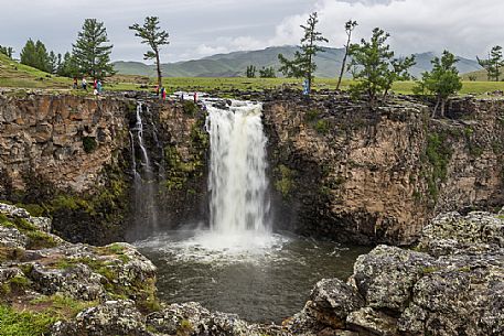 Ulaan Tsutgalan waterfall, Orkhon valley, Mongolia