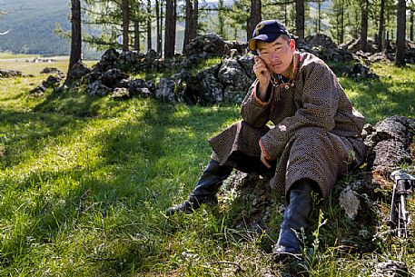 Young mongolian man portrait, Mongolia