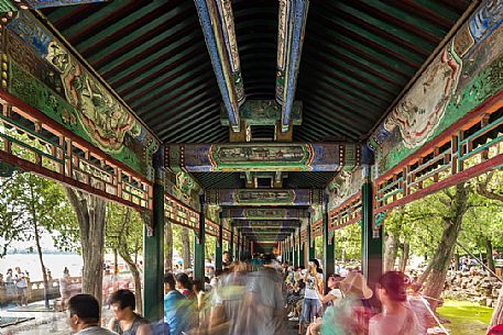 The Long Corridor inside the Summer Palace in Beijing